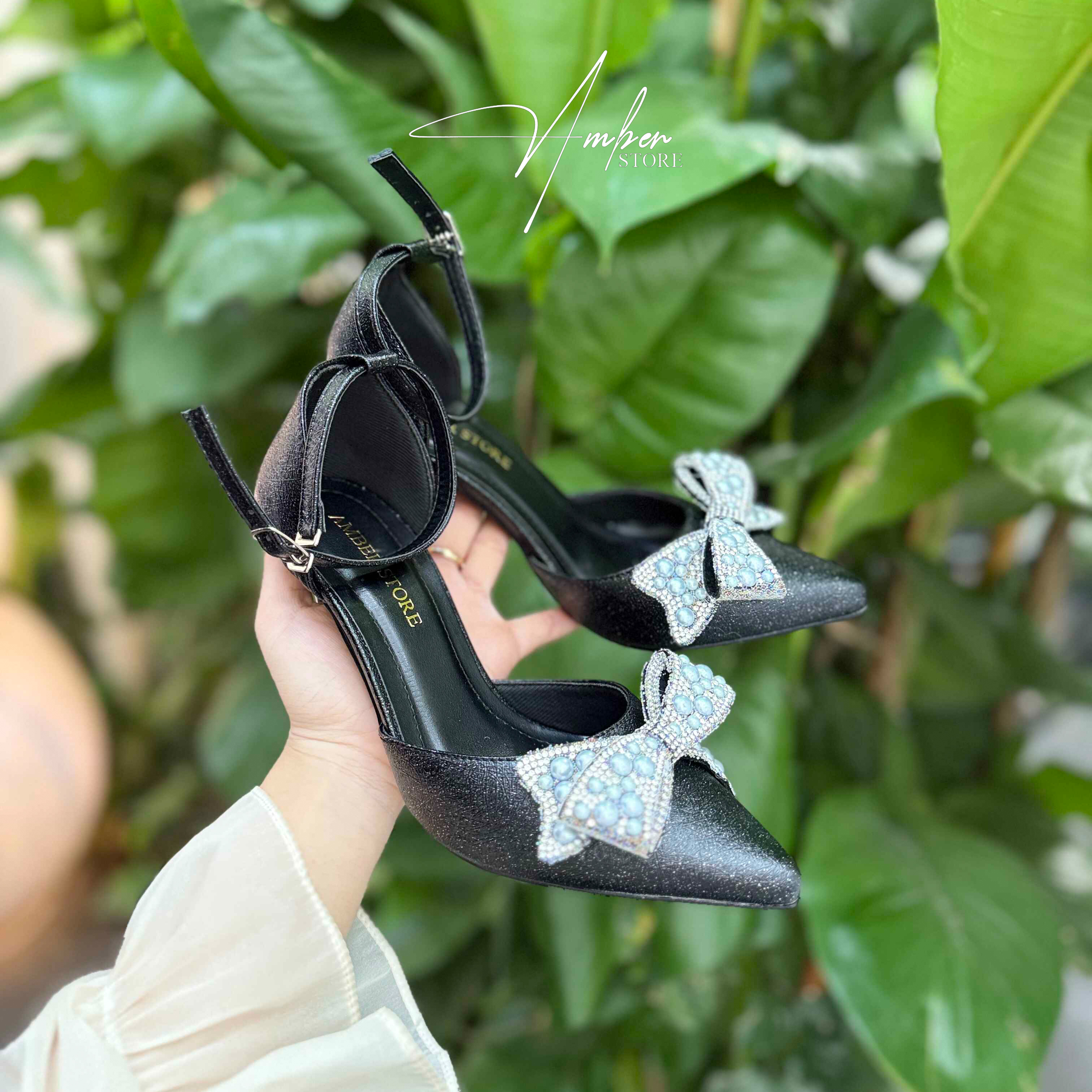 Giày Cao Gót Nữ Bít Mũi Đính Nơ Ngọc Trai Sang Trọng - CG25_thumbnail_9