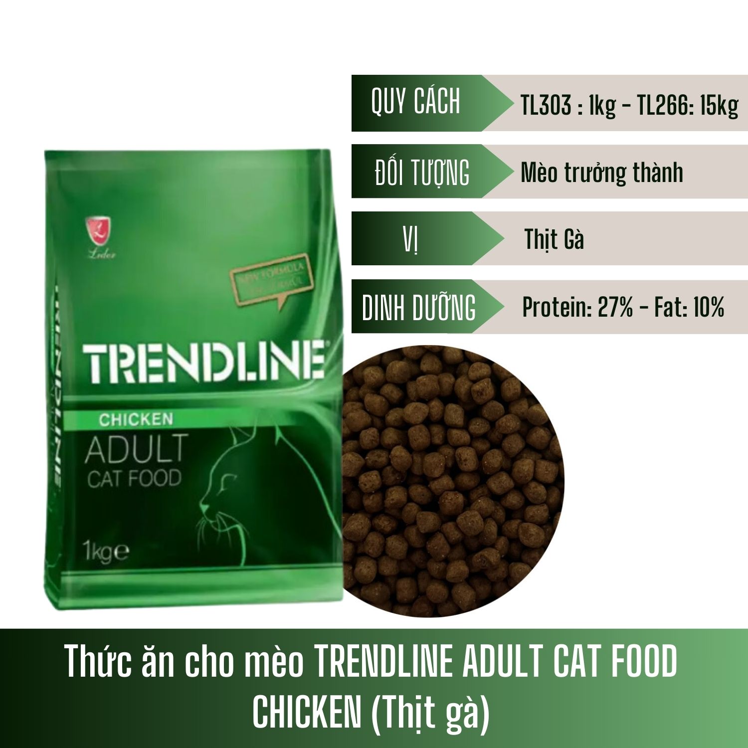 Thức ăn cho mèo TRENDLINE ADULT CAT FOOD CHICKEN (Thịt gà) 1KG_thumbnail_1