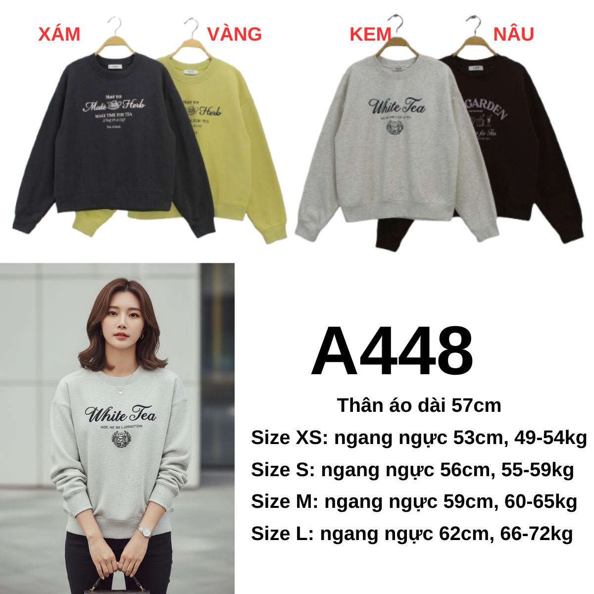 A448 Áo Sweater xuất hàn