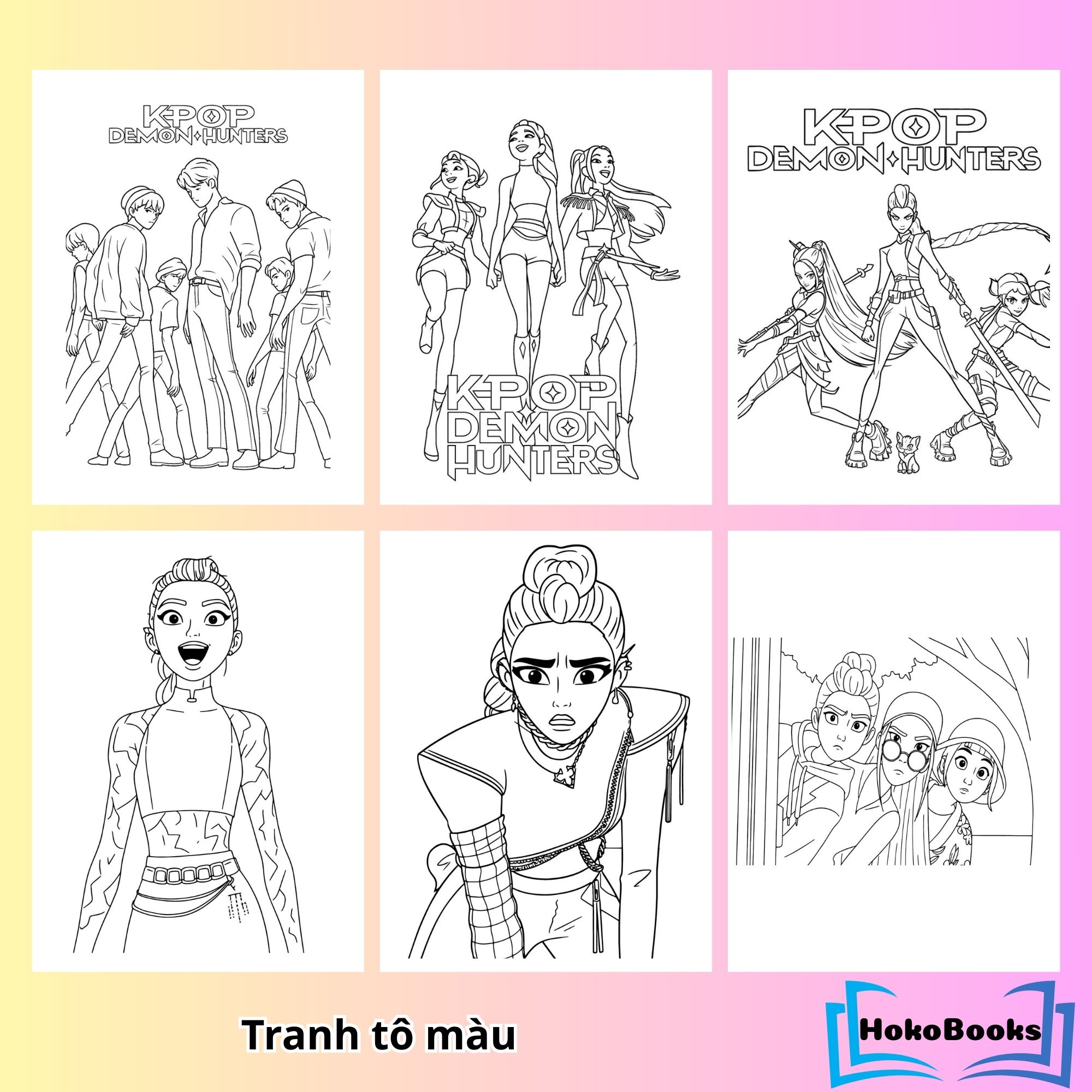 Tranh tô màu Kpop Demon Hunters A4_thumbnail_6