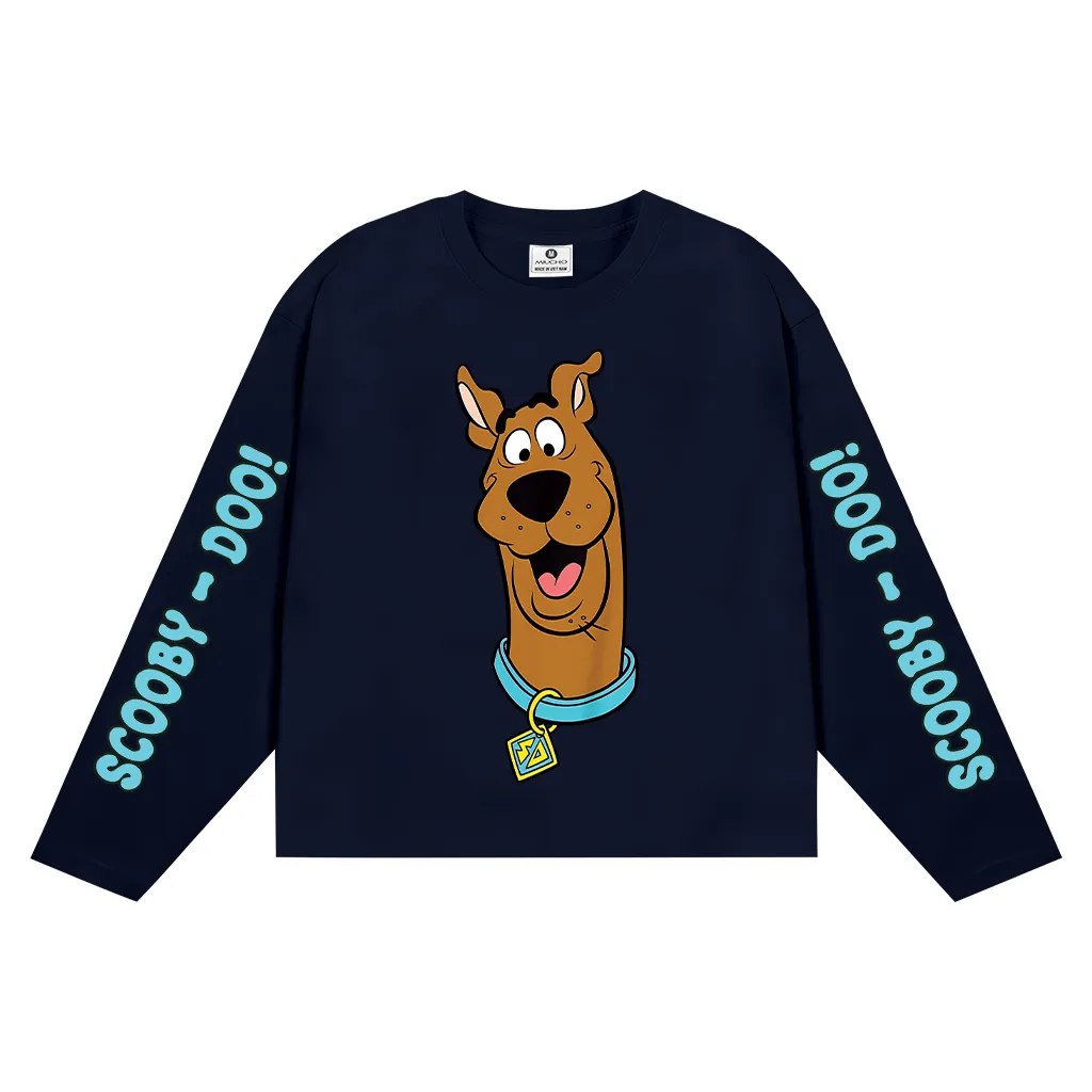 Áo thun boxy nam nữ tay dài Miucho cotton thoáng mát dày dặn SCOOBY DOO in mix 2664_thumbnail_9