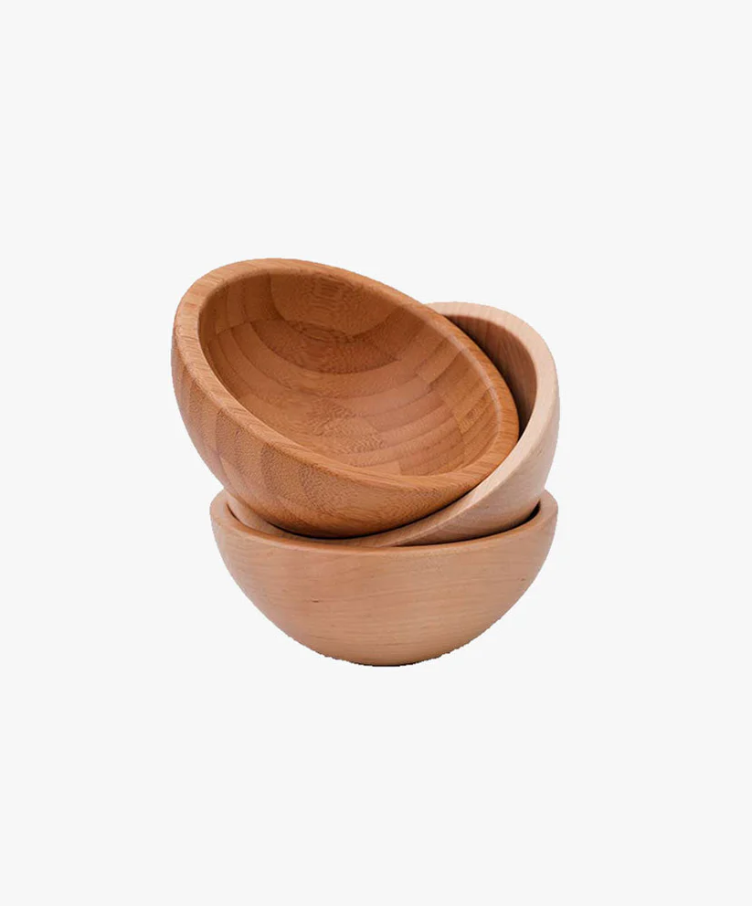 Small Wooden Bowl Set, Dip Sauce