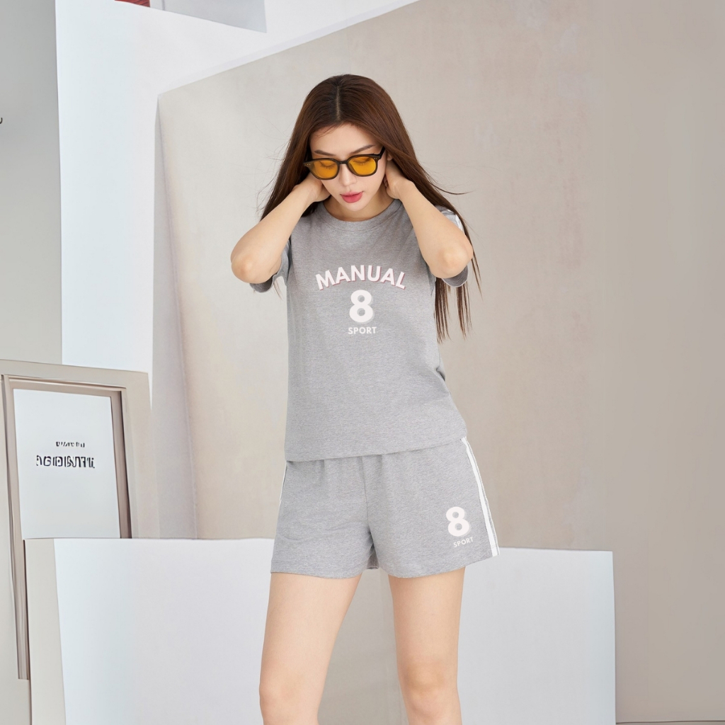 [Form Vừa] Bộ đồ nữ dáng vừa thể thao - Set đồ nữ mặc nhà mùa hè (áo thun + quần đùi) - LOZA PB367_thumbnail_1