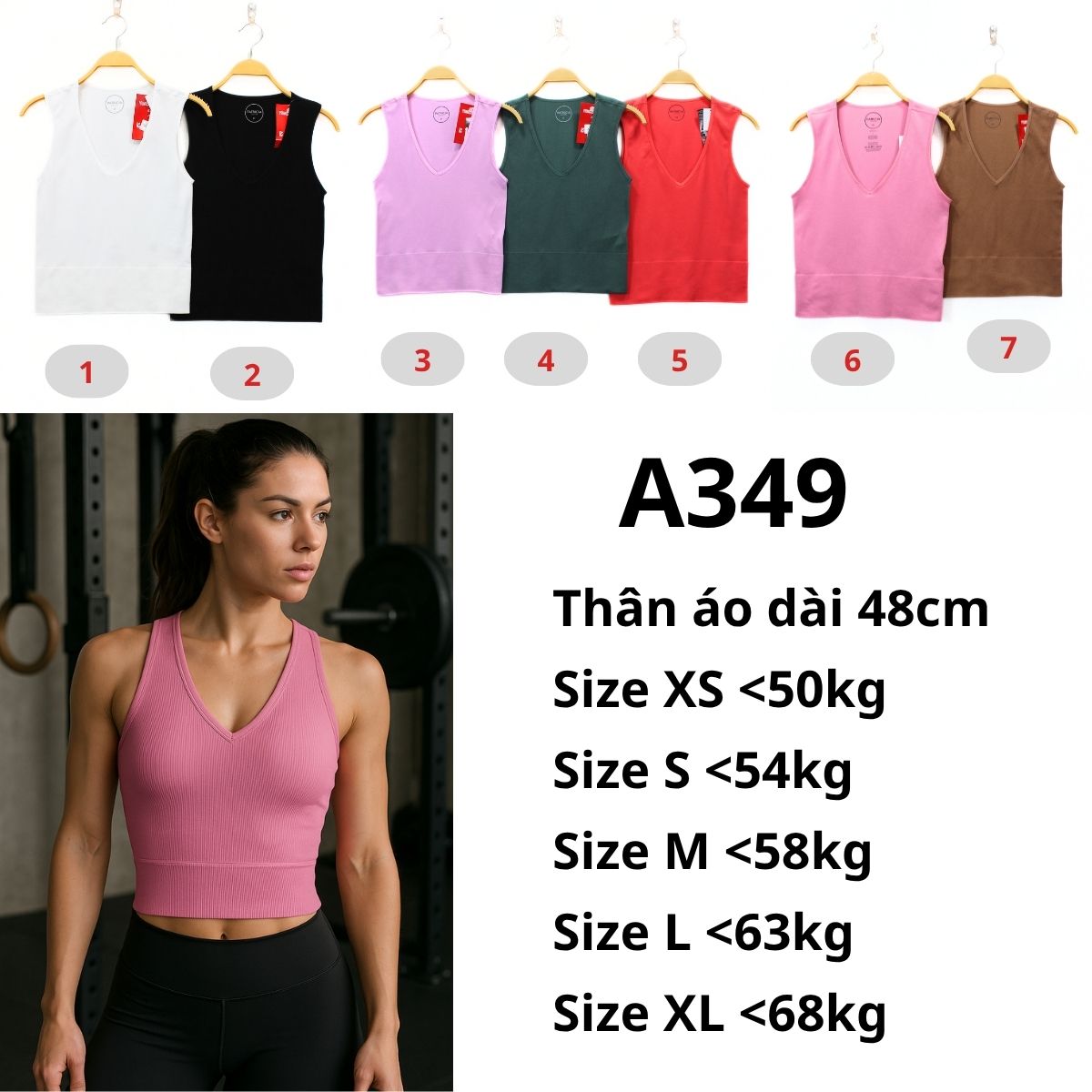 A349- ÁO CROP THỂ THAO