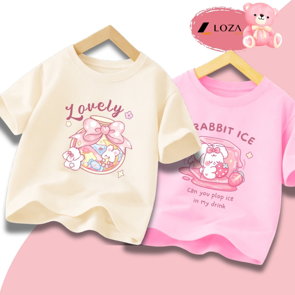 Áo thun bé gái hình nhiều mẫu cute - Loza G0450 G0450