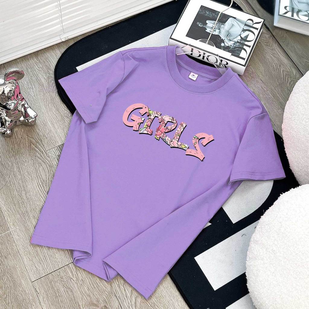 Áo thun nữ form vừa regular ARD555 Miucho Chic cotton cổ tròn in typography_thumbnail_9