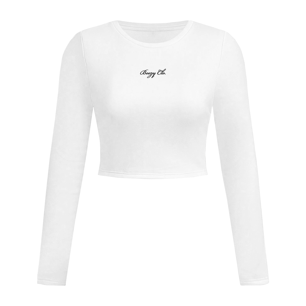 Áo thun nữ tay dài ôm body form croptop Beezy 2488 100% Visco co giãn 4 chiều form ôm tôn dáng thoải mái dễ phối đồ_thumbnail_0