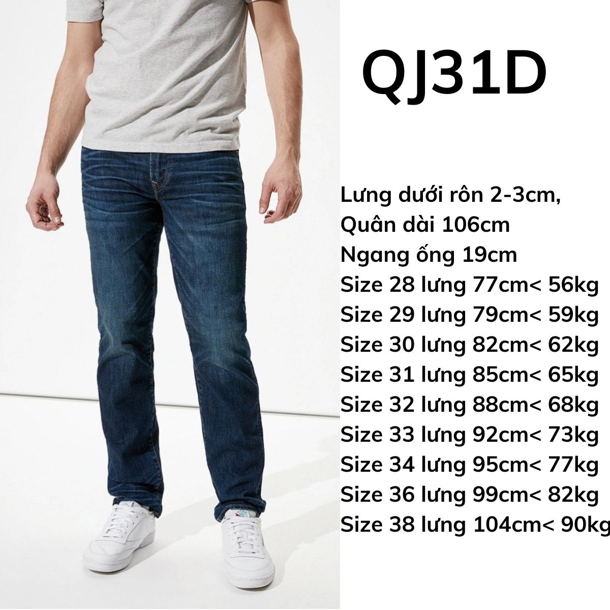 QJ31D - Jean Nam Dài AE