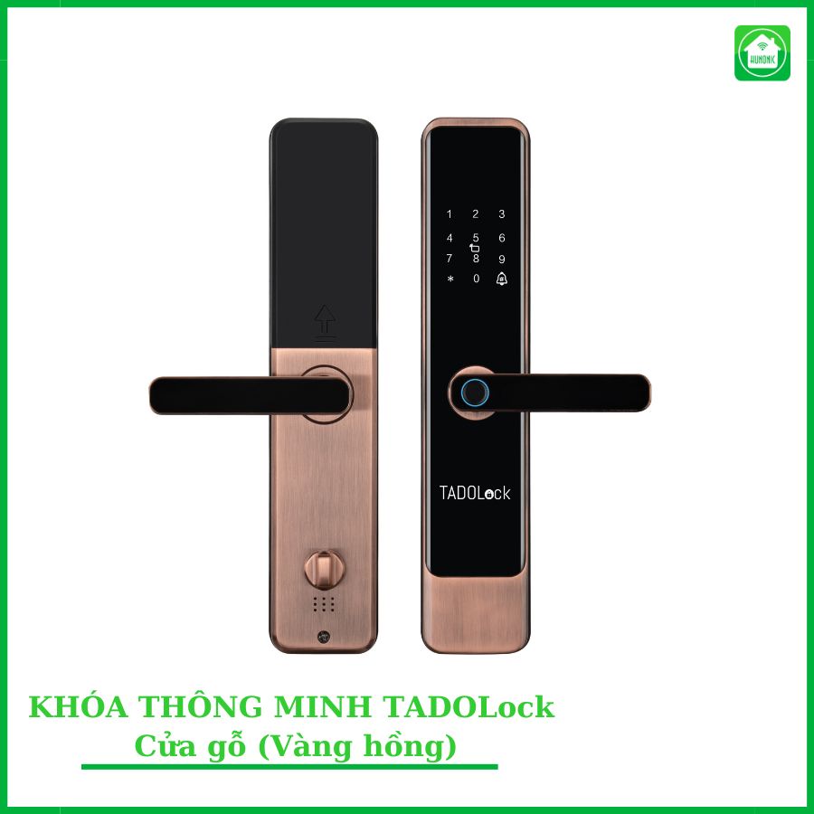 KHÓA THÔNG MINH TADOLock Cửa gỗ (Vàng hồng cổ điển)