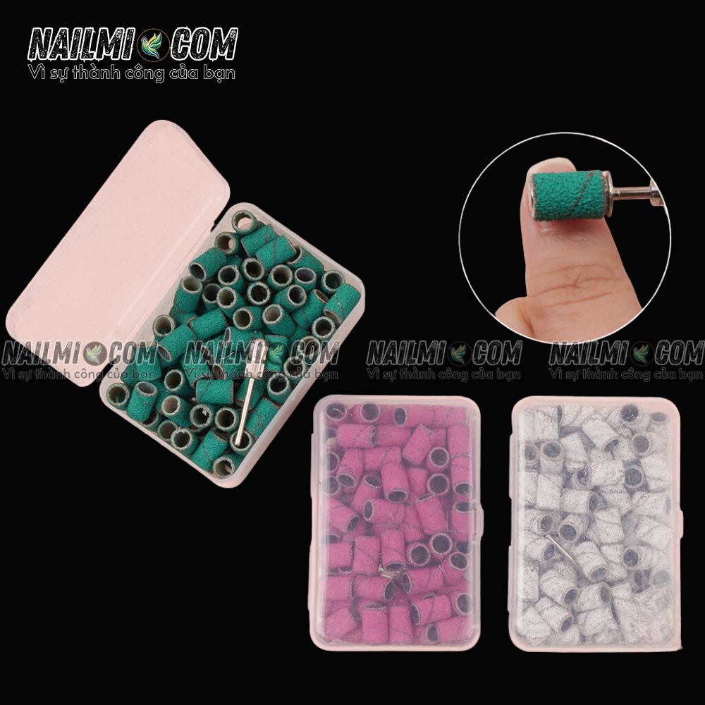 Đầu mài - giấy nhám - cuộn nhám bọc đầu mài (túi 10 cái)