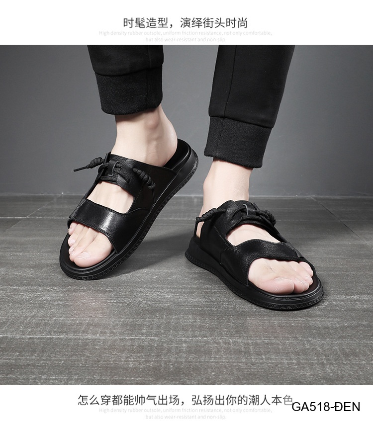 GA518 - Dép xỏ ngón nam da bò đế cao su phong cách trẻ trung màu đen_thumbnail_6
