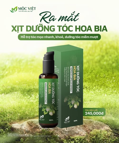 Xịt Dưỡng Tóc Hoa Bia Mộc Việt