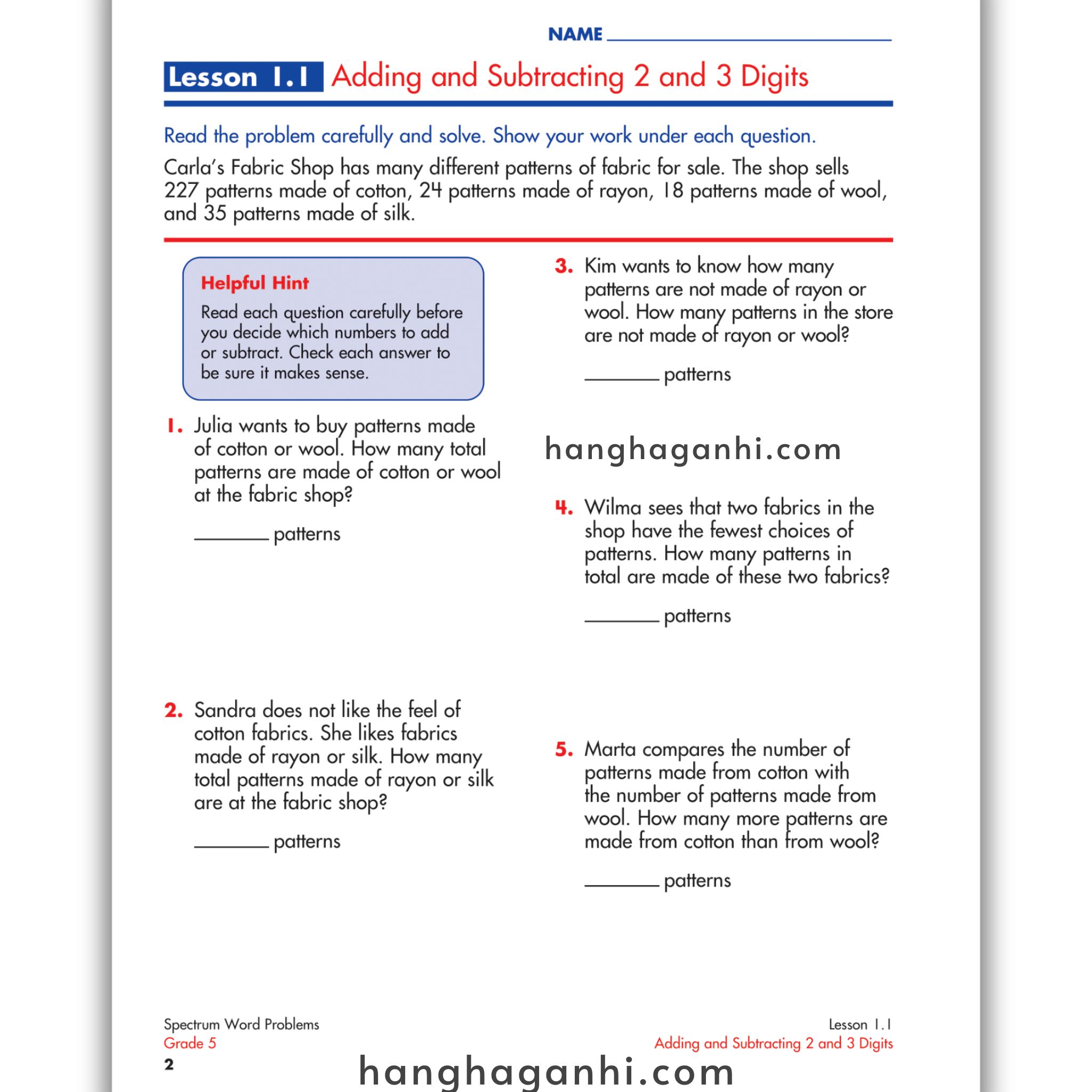Sách Spectrum Word Problems Workbook Grade 5_thumbnail_13