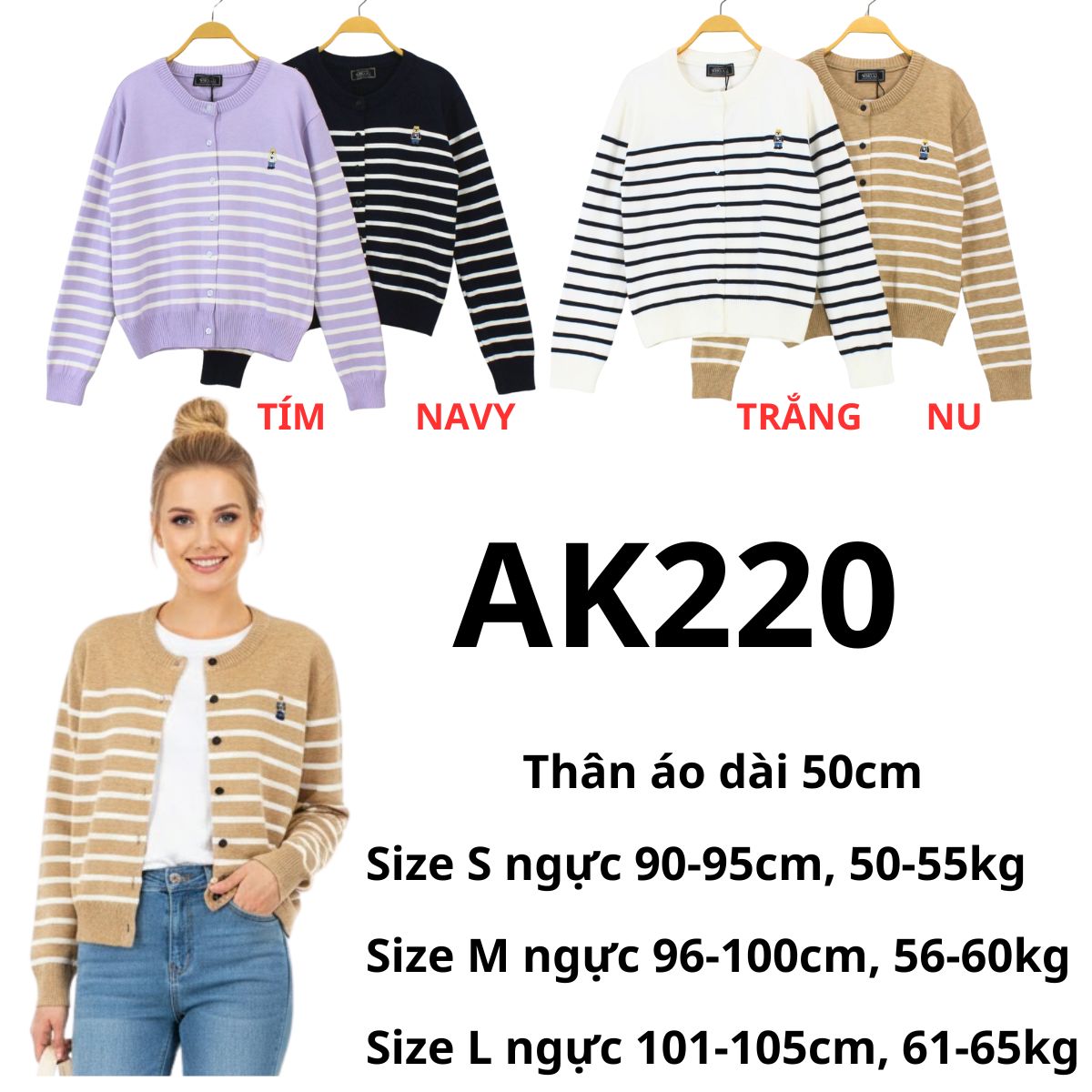 AK220 - ÁO KHOÁC LEN