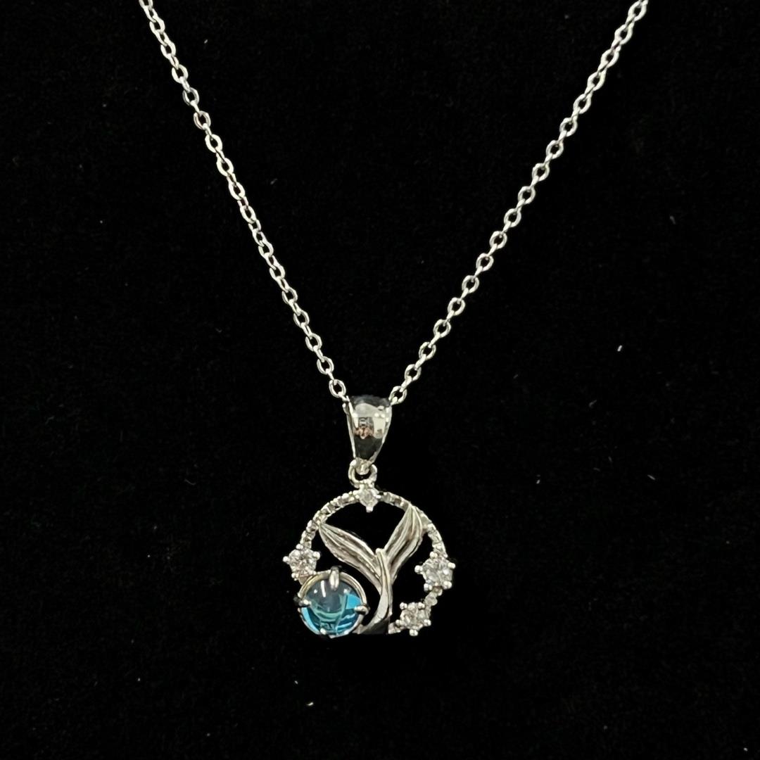 vòng cổ bạc xi bạch kim nàng tiên cá đại dương đá moon_thumbnail_2