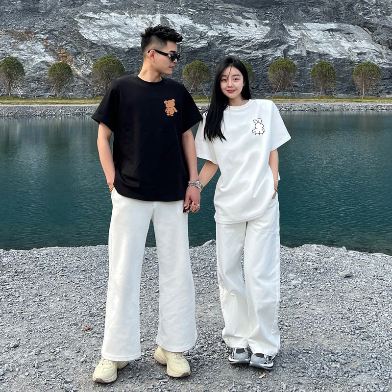 Áo thun couple form rộng cặp đôi unisex local brand ATD948 Miucho tay ngắn cổ tròn in artwork_thumbnail_5