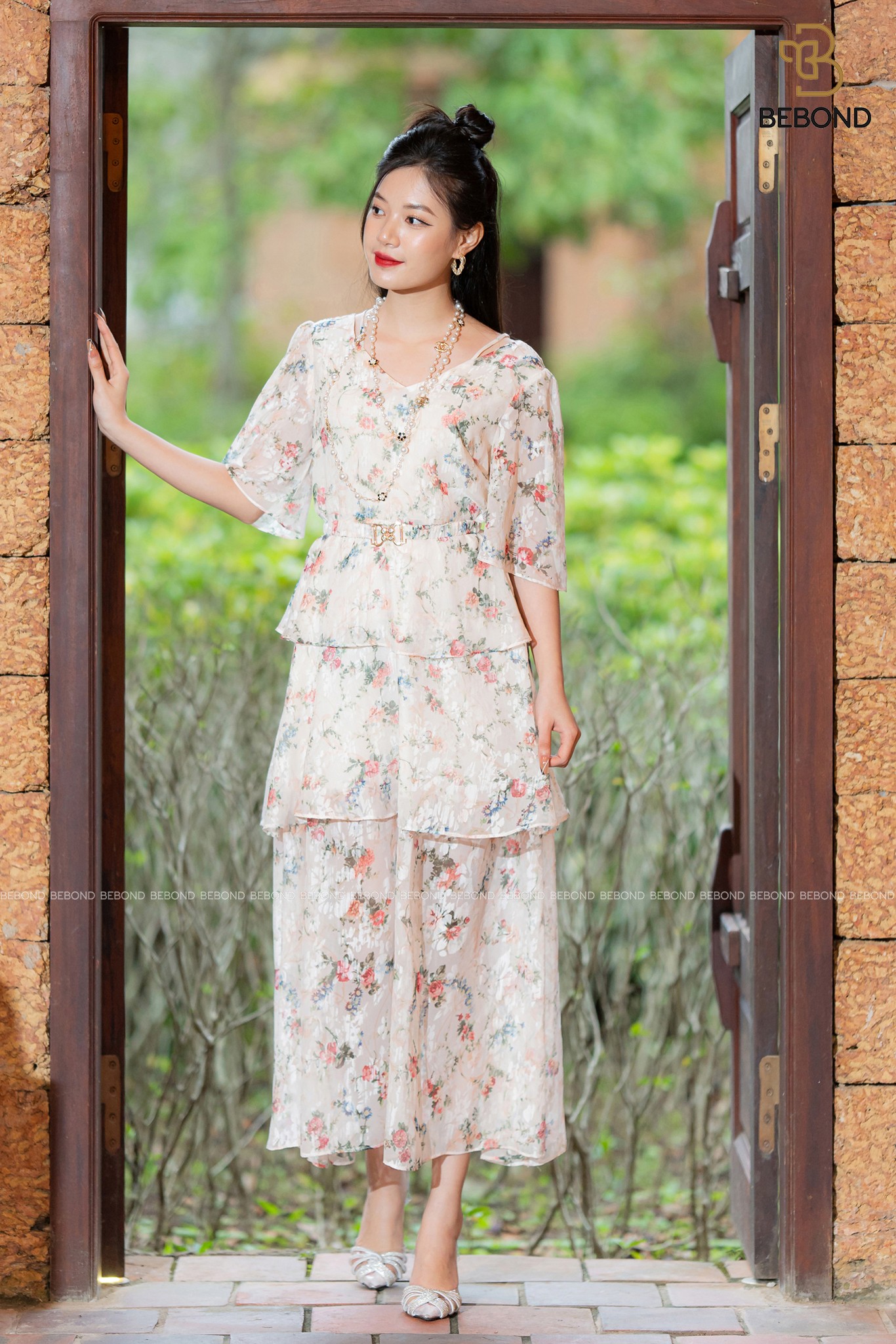 Đầm tơ tằm in hoa kèm đai- MARLEE DRESS_thumbnail_11
