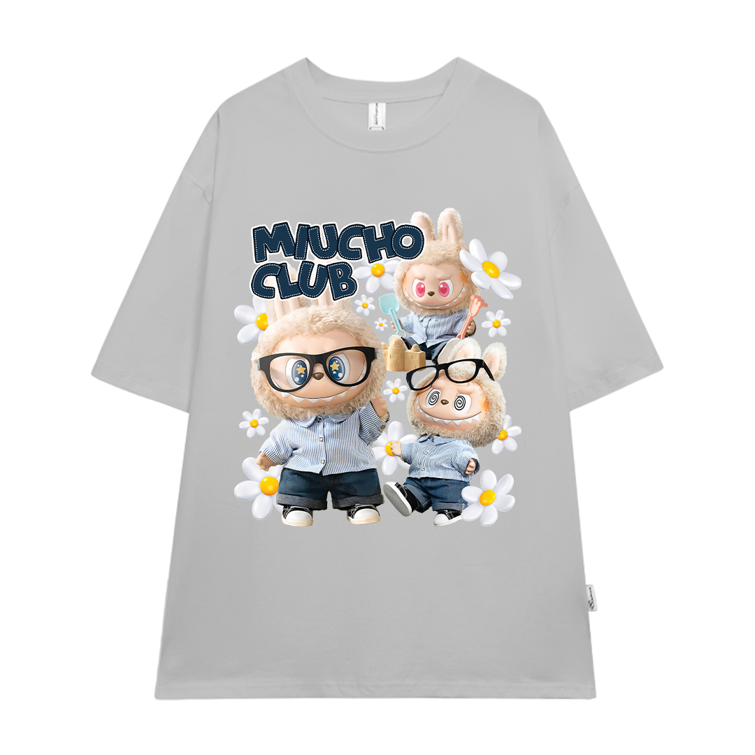 Áo phông labubu form rộng unisex ATD1447 Miucho vải cotton cổ tròn in mix_thumbnail_21