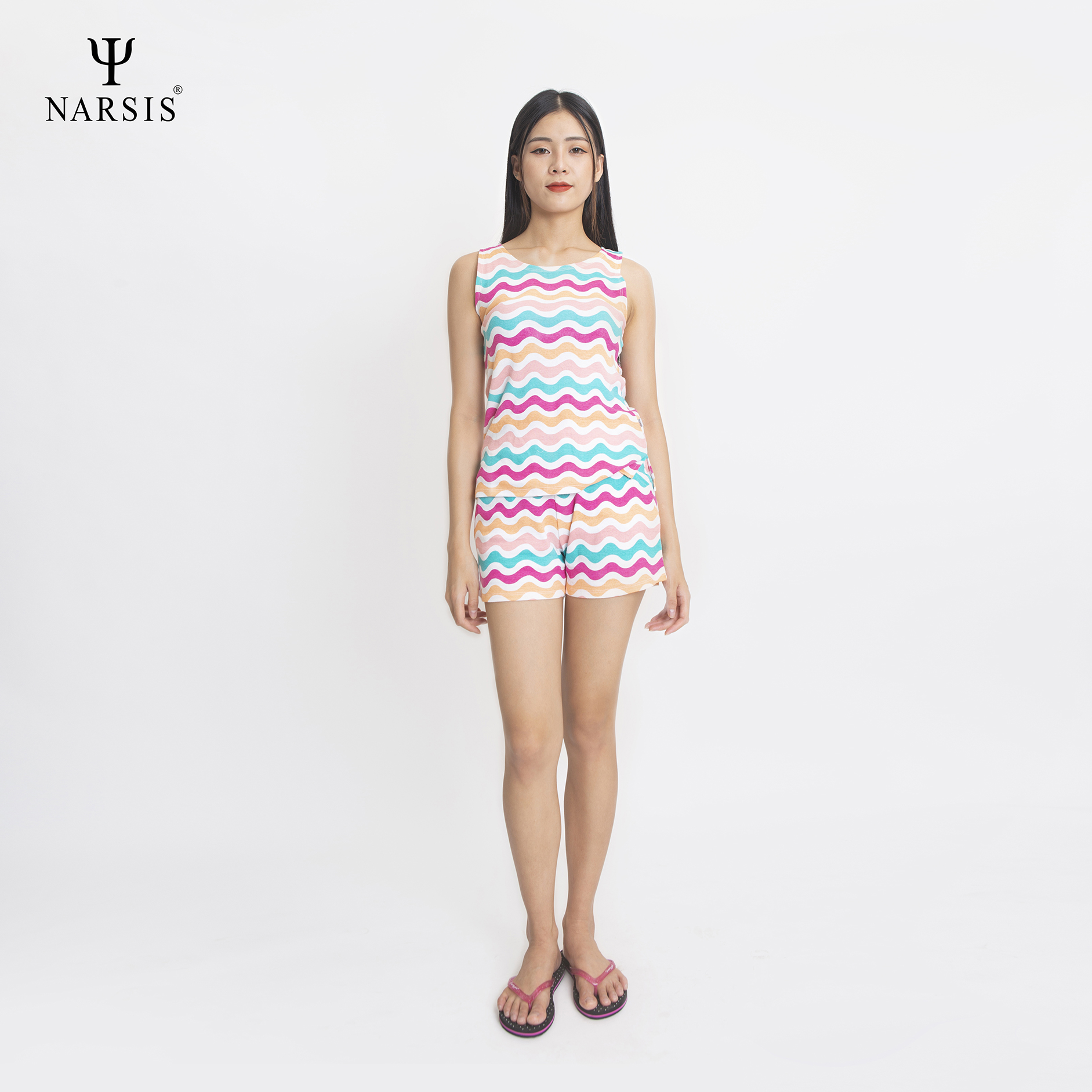 BỘ HÈ NỮ M9002 NARSIS CHẤT LIỆU THOÁNG MÁT, DỄ CHỊU, THOẢI MÁI CẢ NGÀY, DỄ VẬN ĐỘNG_thumbnail_2