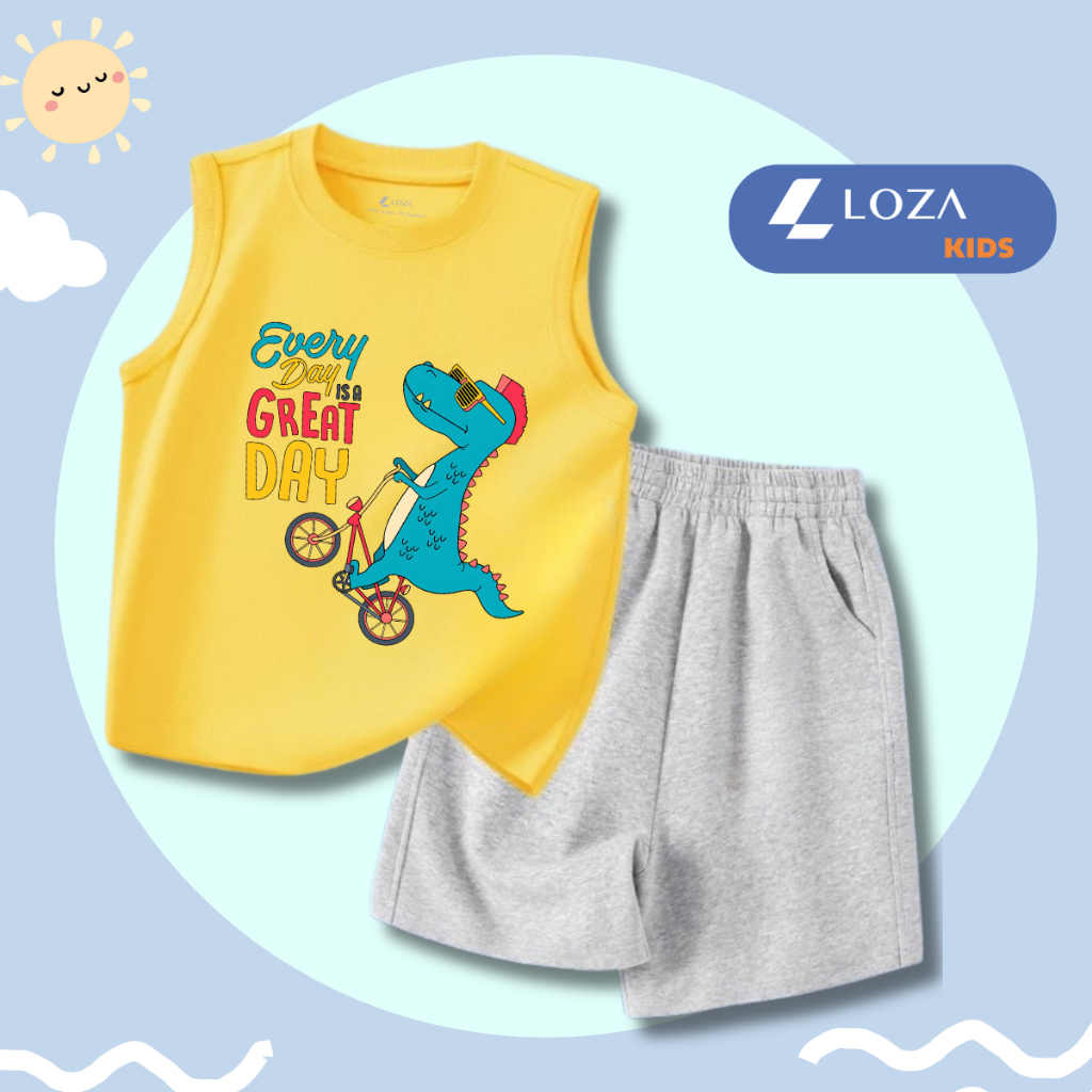 Bộ ba lỗ bé trai in hình Khủng long - Loza Kids BL238_thumbnail_1