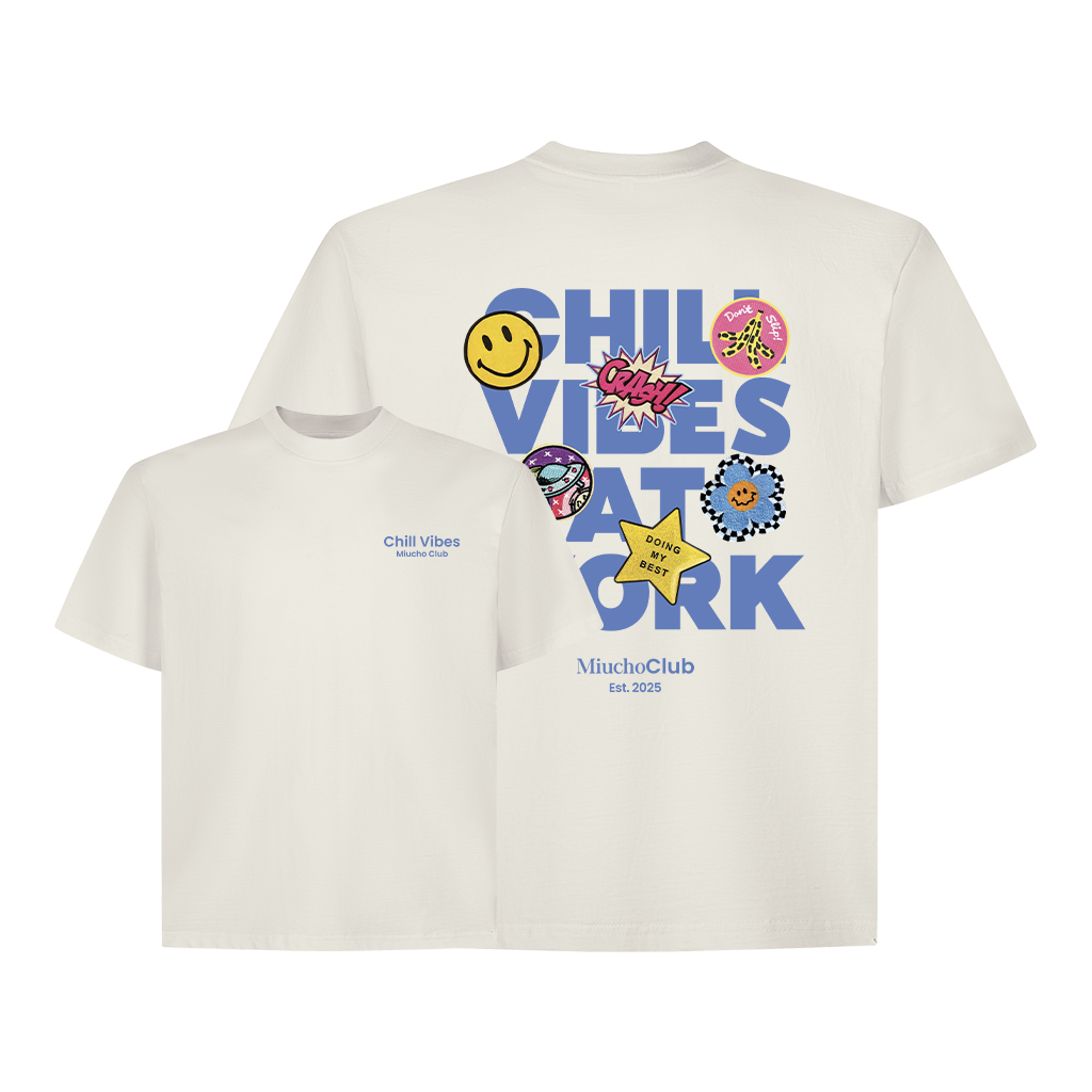 Áo thun boxy chill vibes AXD2435 Miucho cổ tròn vải cotton 2c 250gsm đứng form in mix_thumbnail_8