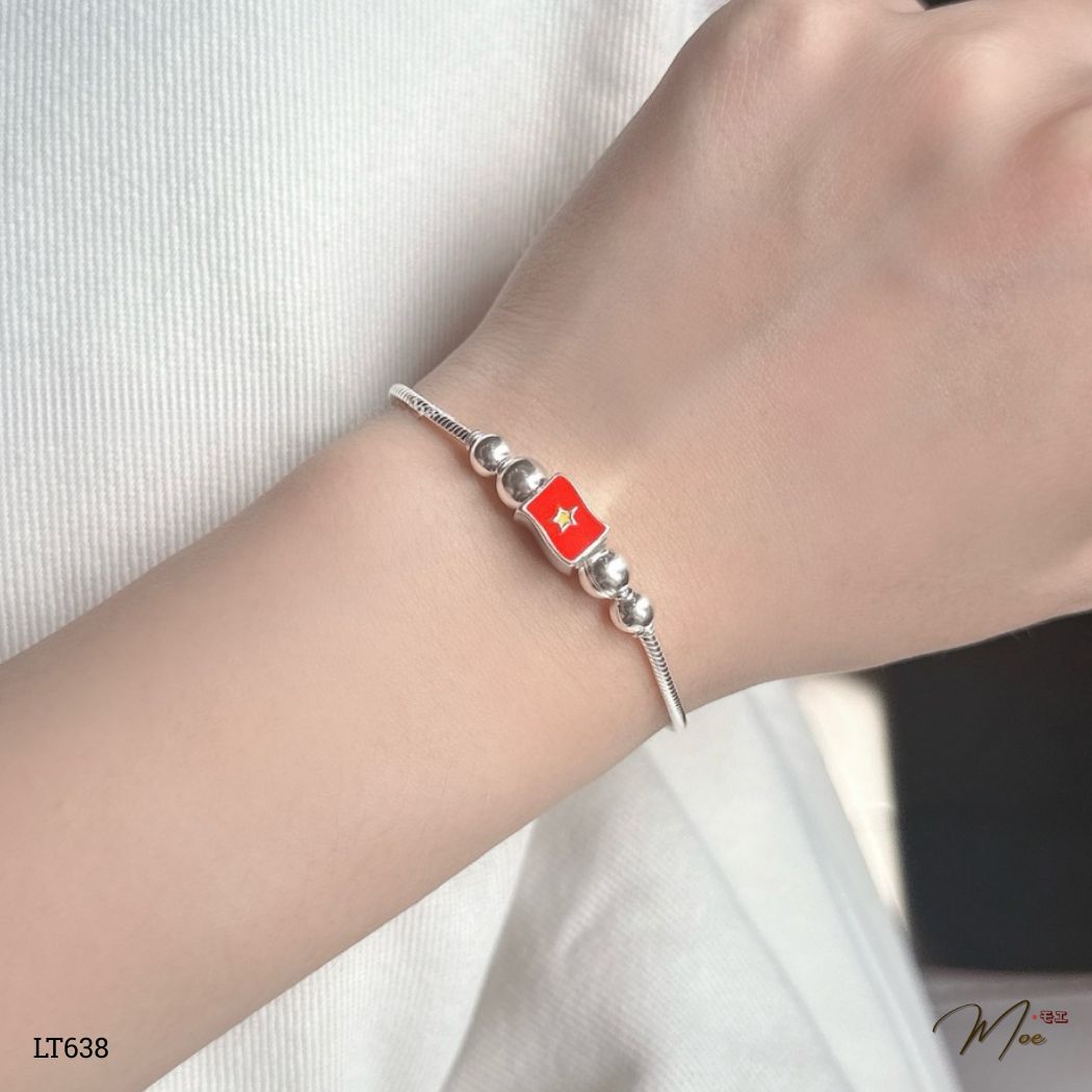 LT638 - Lắc tay mì lá cờ mix bi cầu