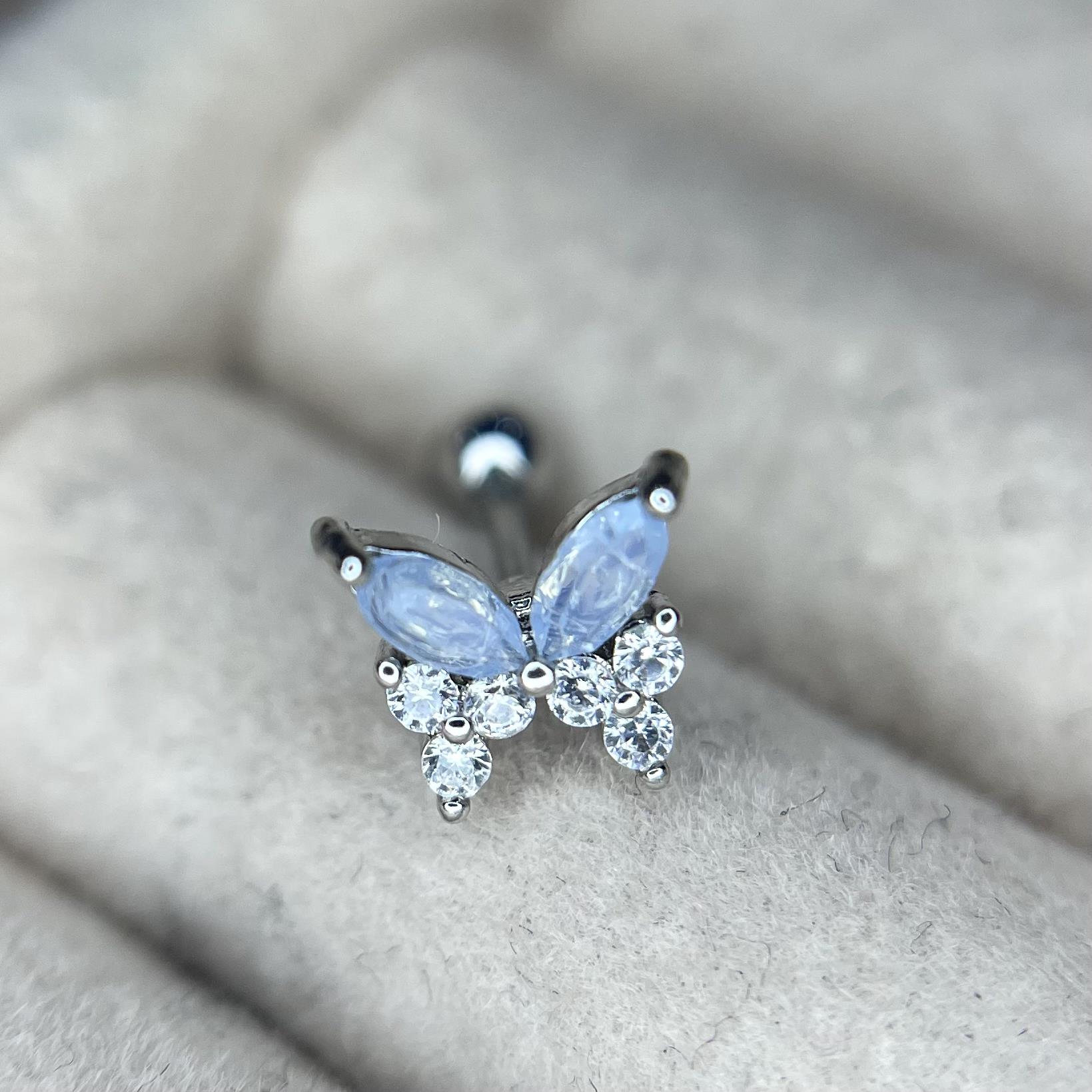 Khuyên kiểu con bướm xanh ngọc bi vặn_thumbnail_2