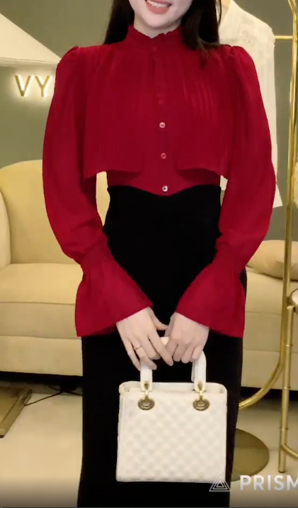 Đầm Bút Chì Phối Vạt Tay Loe_thumbnail_10