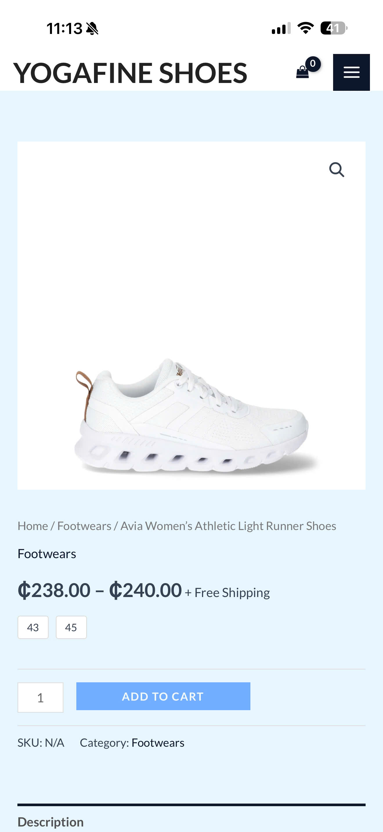 TRANG GIÀY THỂ THAO TRẮNG AVIA