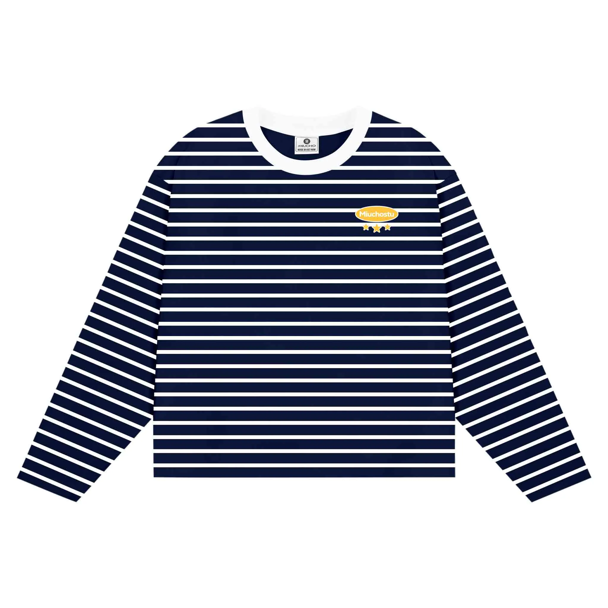 Áo thun boxy tay dài Miucho Club thun borip thoáng mát thấm hút mồ hôi tốt basic kẻ sọc mix màu 2724_thumbnail_6