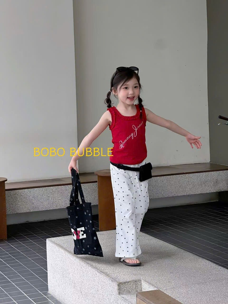 (E106) Áo ba lỗ đỏ BOBO BUBBLE