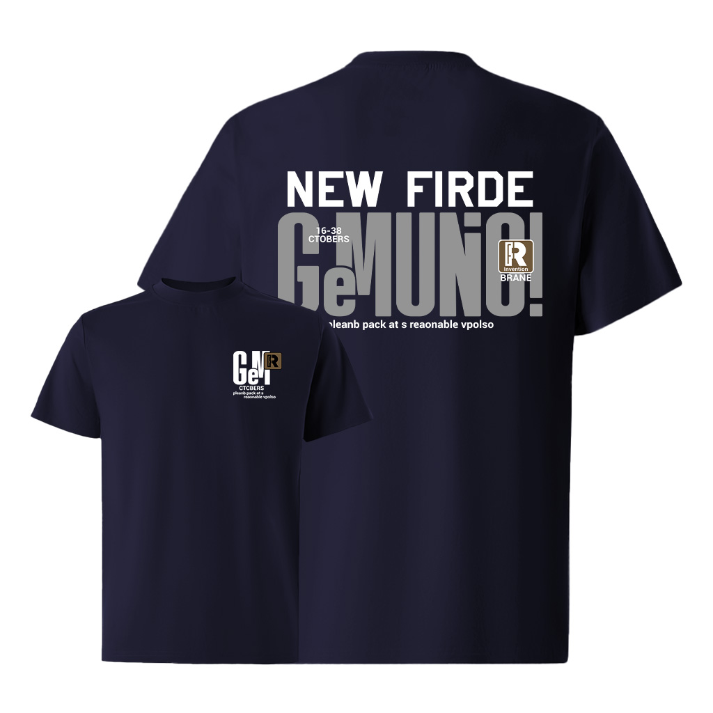 Áo thun nam form rộng ATD322 Miucho Iconic cotton cổ tròn in typography_thumbnail_17