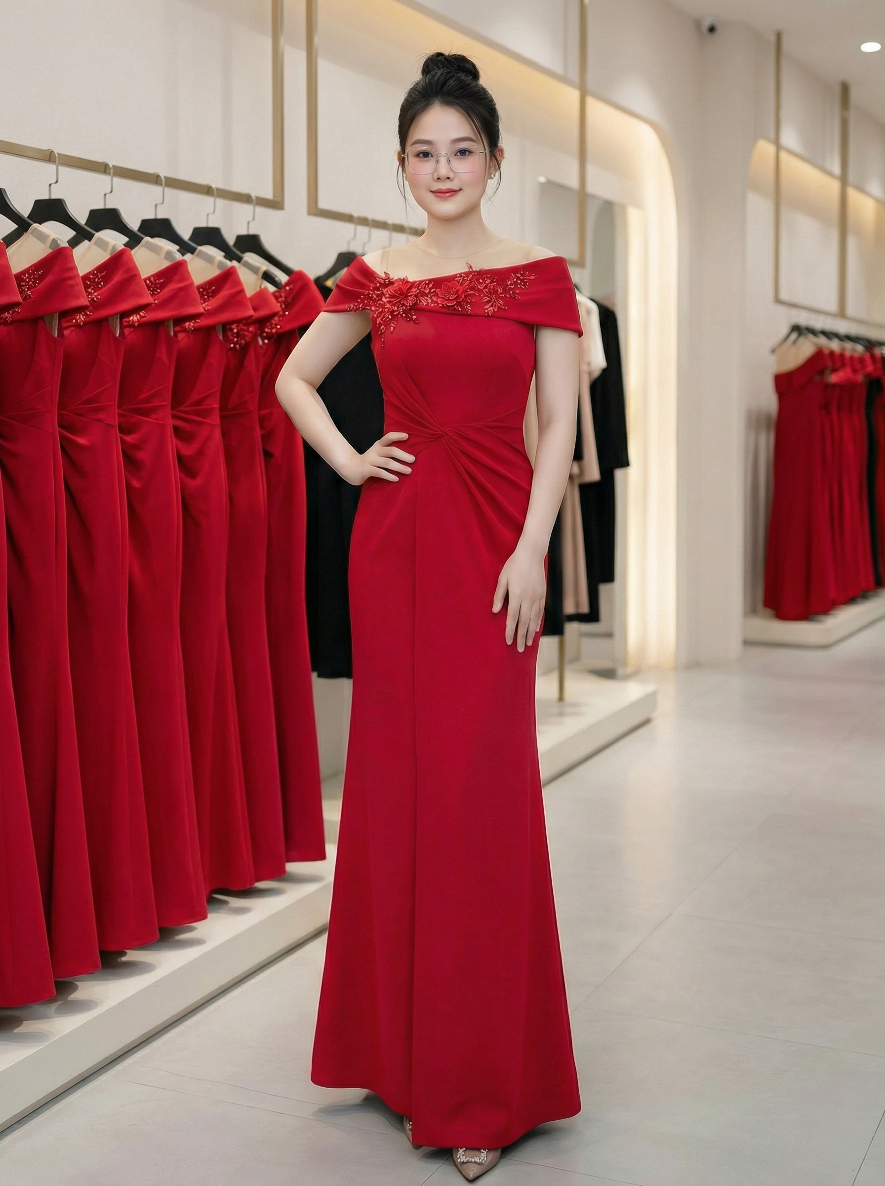 Đầm dạ hội dự tiệc  phối ren hoa cao cấp_thumbnail_7