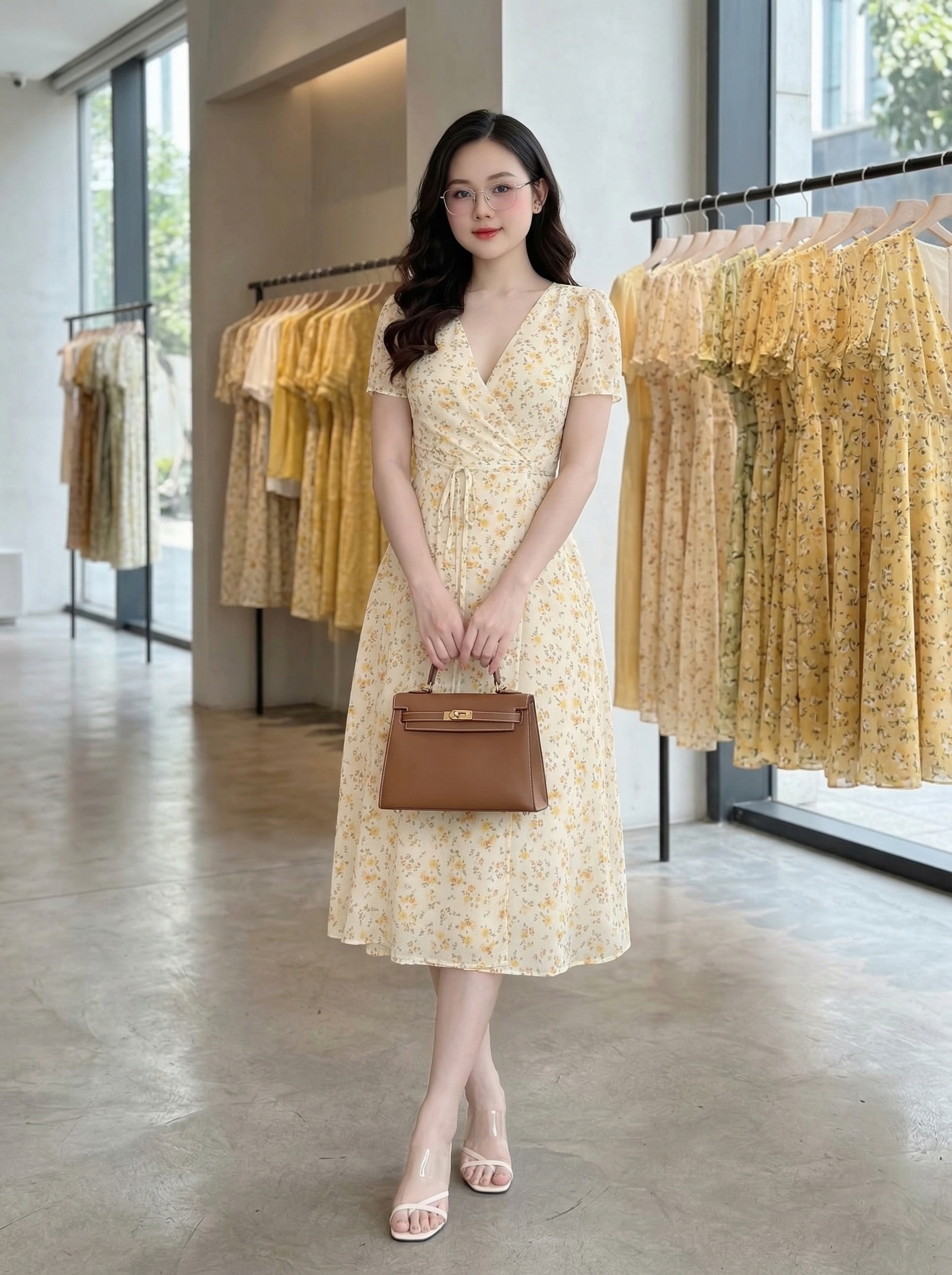 Đầm công sở họa tiết cổ V_thumbnail_7