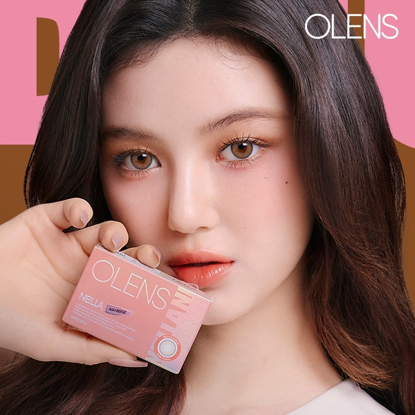 OLENS Official Nella 1Month Ash Beige 2P Contact Lens