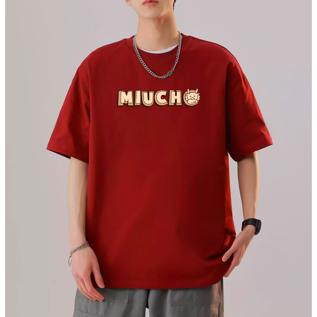 Áo thun nam form rộng local brand ATD821 Miucho Man tay ngắn vải cotton cổ tròn in typography_thumbnail_4