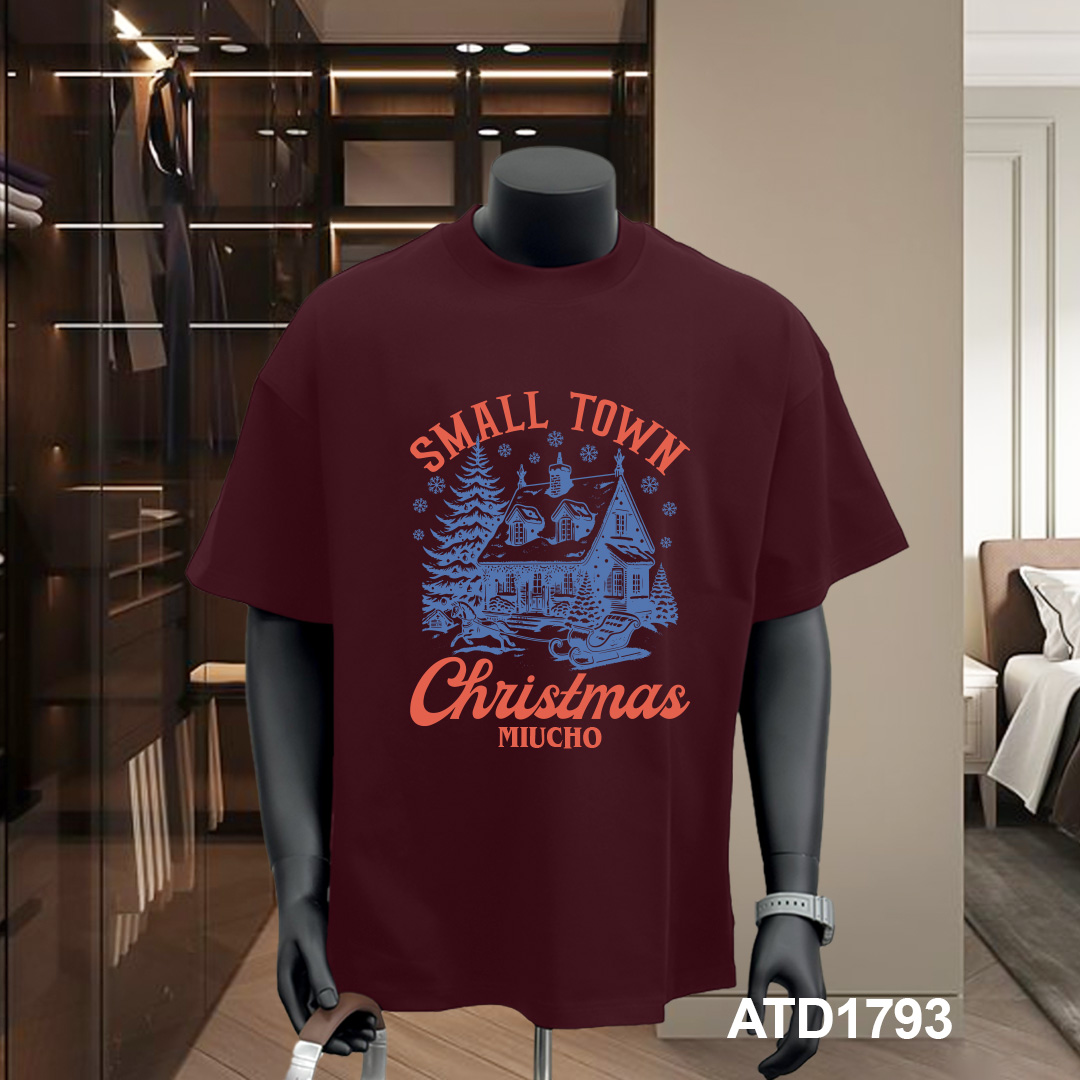 Áo phông nam giáng sinh noel form rộng cổ tròn vải cotton thoáng mát 1793 Miucho Iconic in mix_thumbnail_9