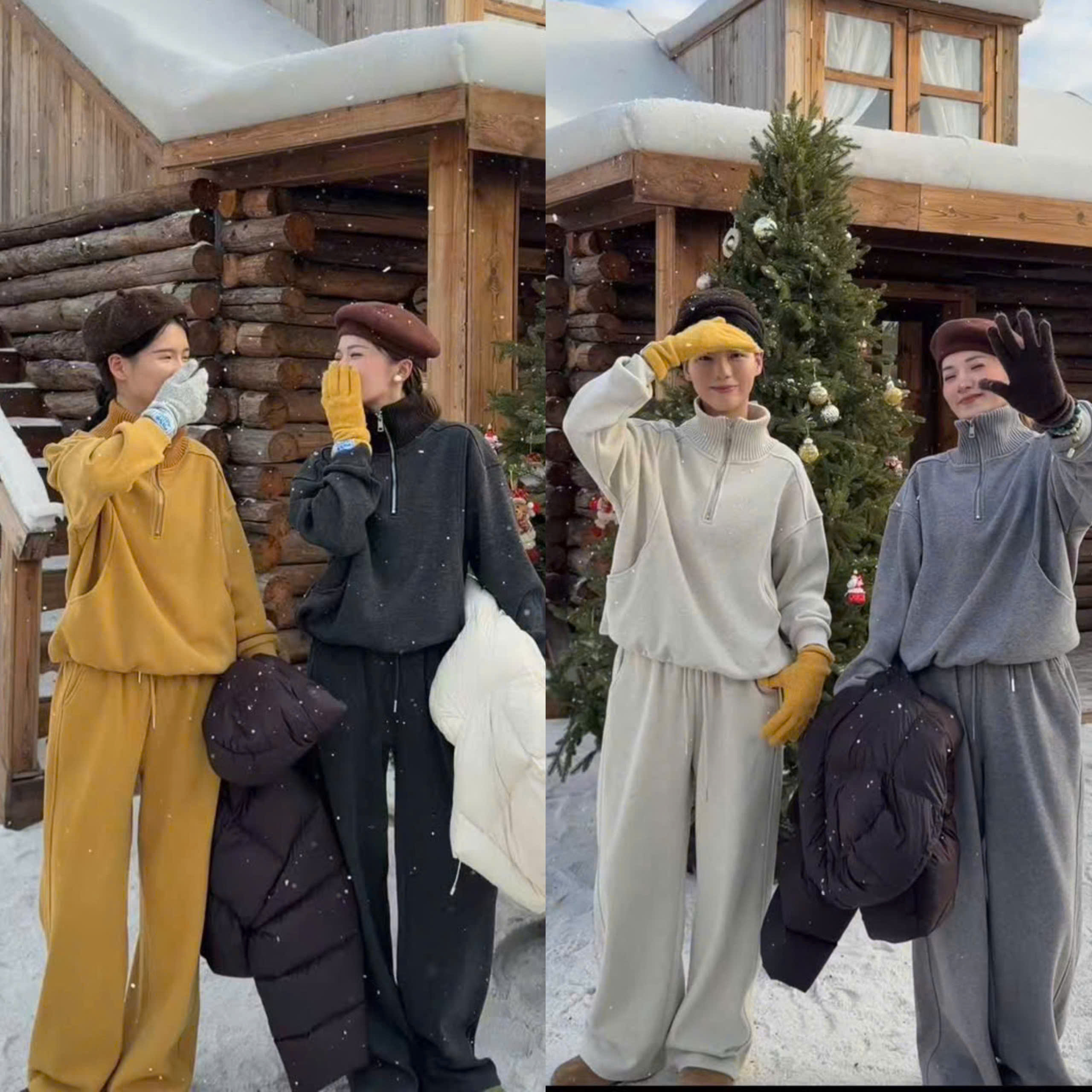 Set bộ nỉ cổ len - K48