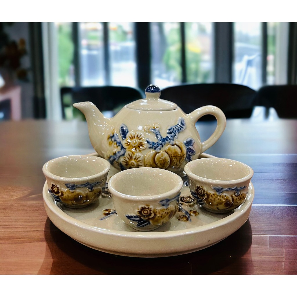 Men Hoàng Thổ - Ấm Chén Thờ Cúng Men Hoàng Thổ Bát Tràng - hàng chuẩn Bát Tràng - Nghệ nhân chế tác_thumbnail_1