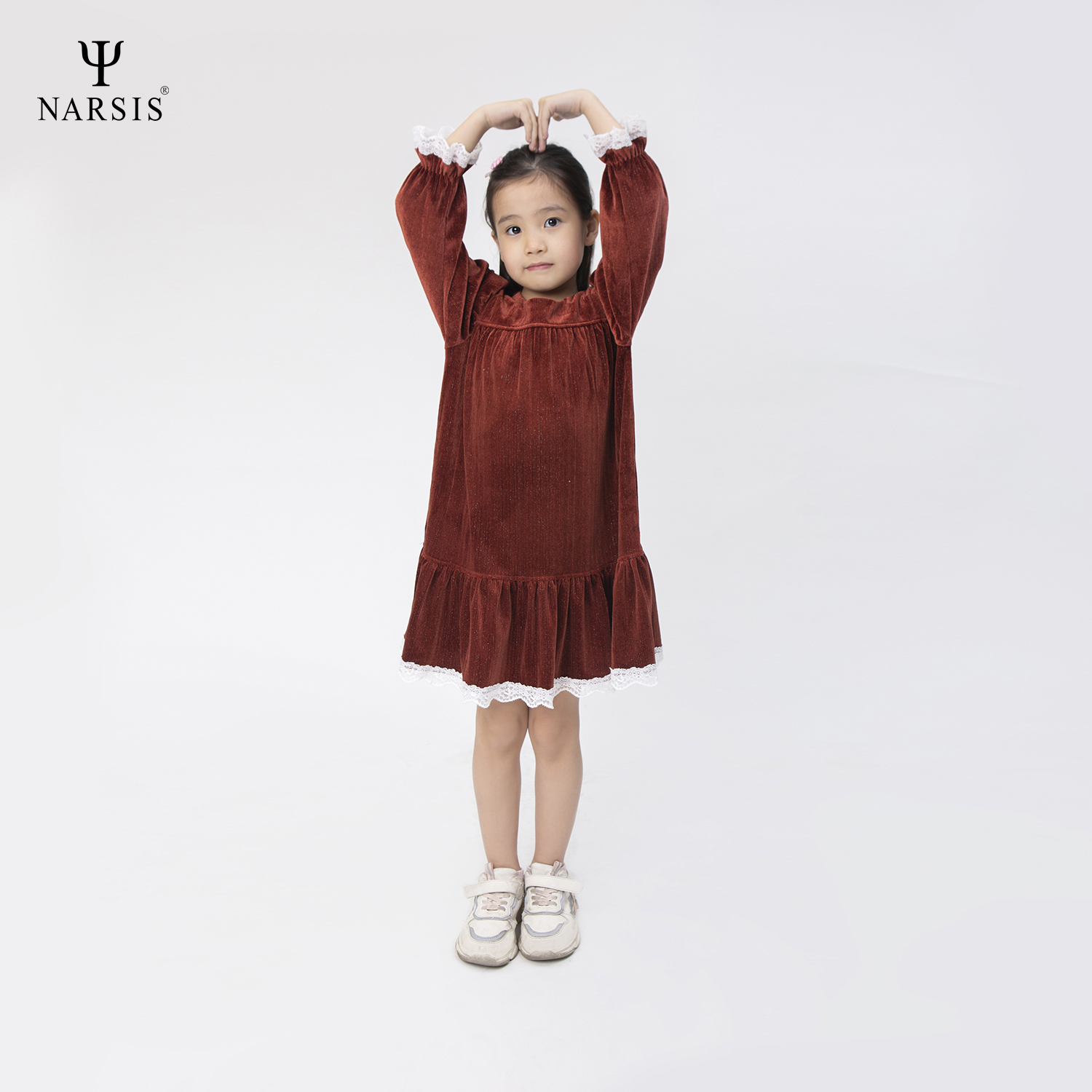 VÁY BÉ GÁI KB0021 NARSIS CHẤT LIỆU THOÁNG MÁT, DỄ CHỊU, THOẢI MÁI CẢ NGÀY, DỄ VẬN ĐỘNG_thumbnail_1