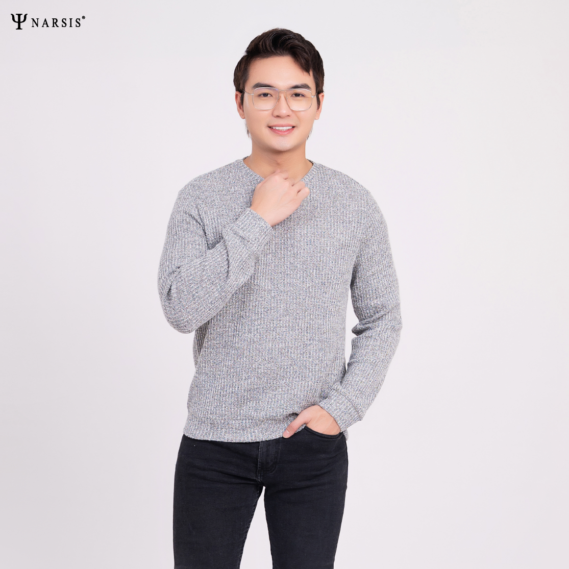 ÁO THU ĐÔNG NAM D0029 NARSIS VẢI LEN COTTON ẤM ÁP, THOÁNG MÁT, GIỮ ẤM TỐT, MỀM MẠI_thumbnail_2