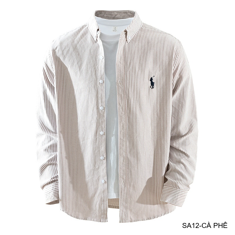 SA12 - Áo sơ mi nam dài tay sọc ngang phong cách Nhật Bản, chất cotton mềm mại, dáng rộng thoải mái_thumbnail_19