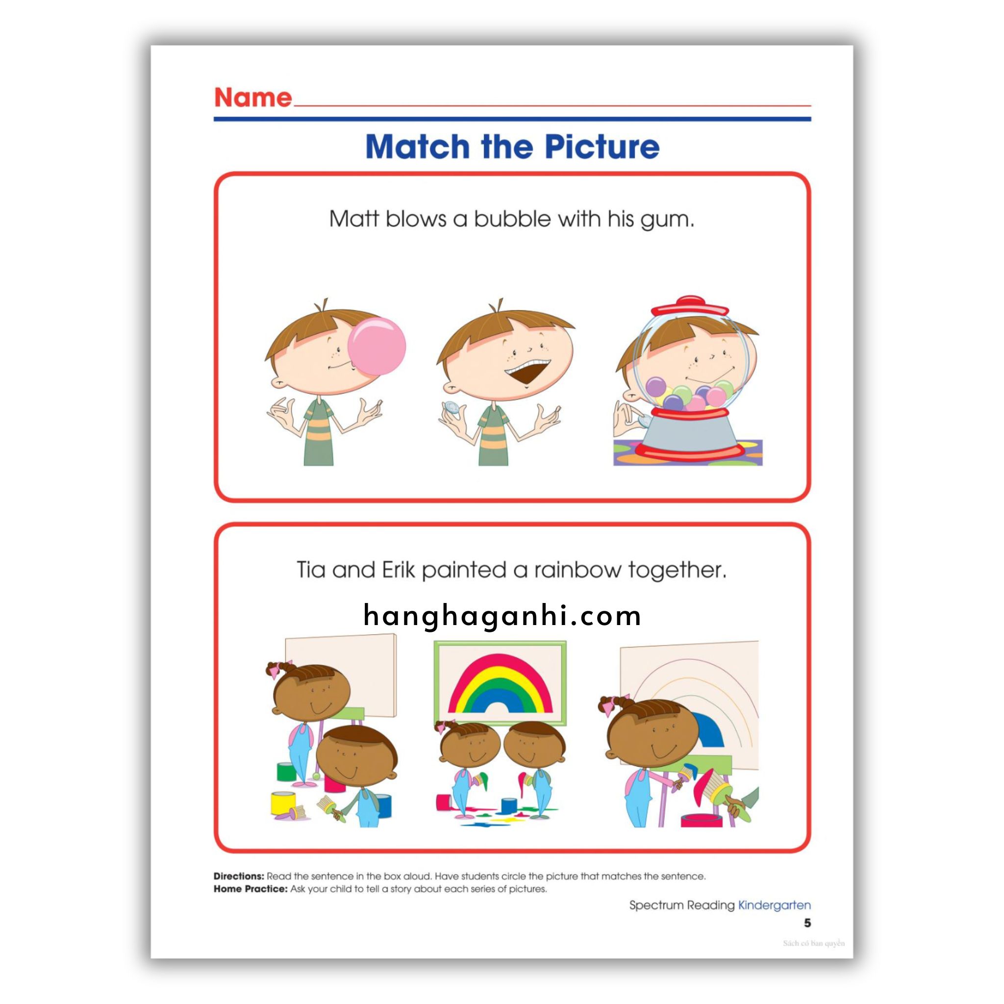 Sách Spectrum Reading Workbook Grade K_thumbnail_12