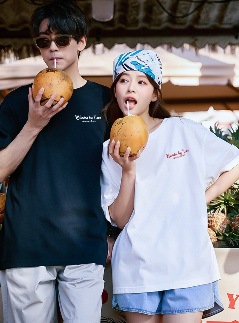 Áo thun cặp nam nữ đôi form rộng vải cotton co giãn thoáng mát ATD1669 Miucho in mix_thumbnail_2