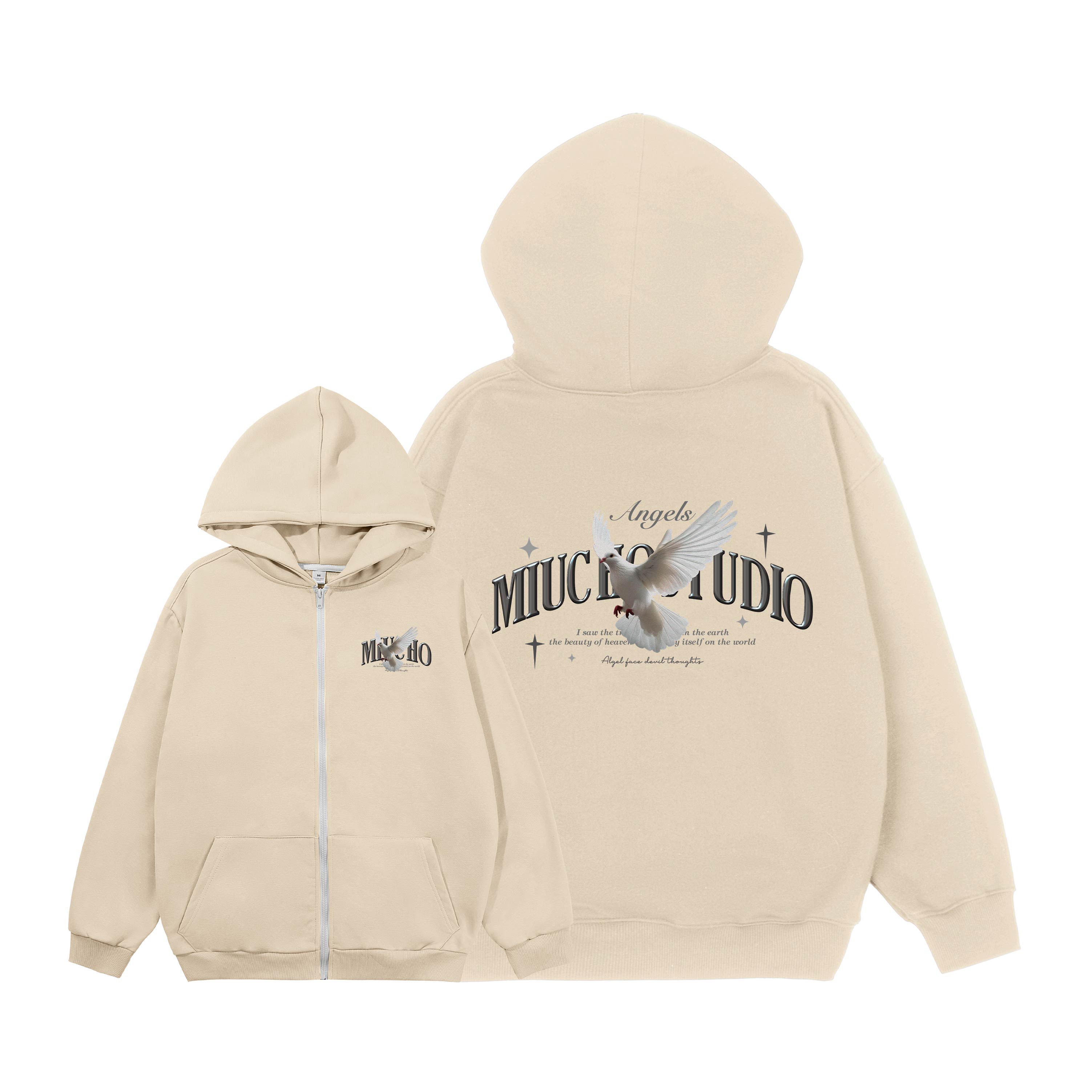 Áo hoodie zip nam local brand form rộng HZD1584 Miucho Club vải nỉ chân cua dày dặn mũ rộng in mix_thumbnail_8