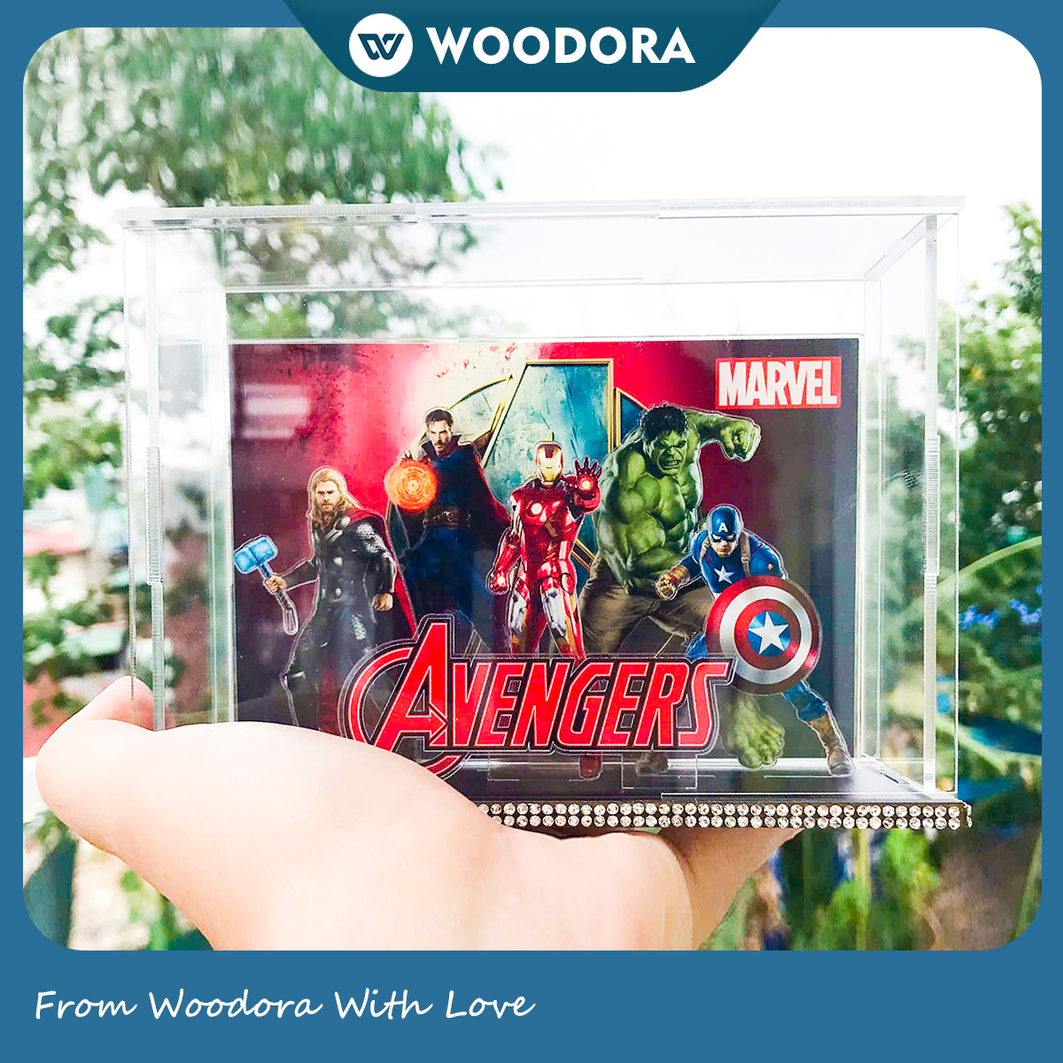 Standee Marvel + DC – Mô Hình Lắp Ghép 3D Siêu Anh Hùng - (Size tính theo chiều ngang)