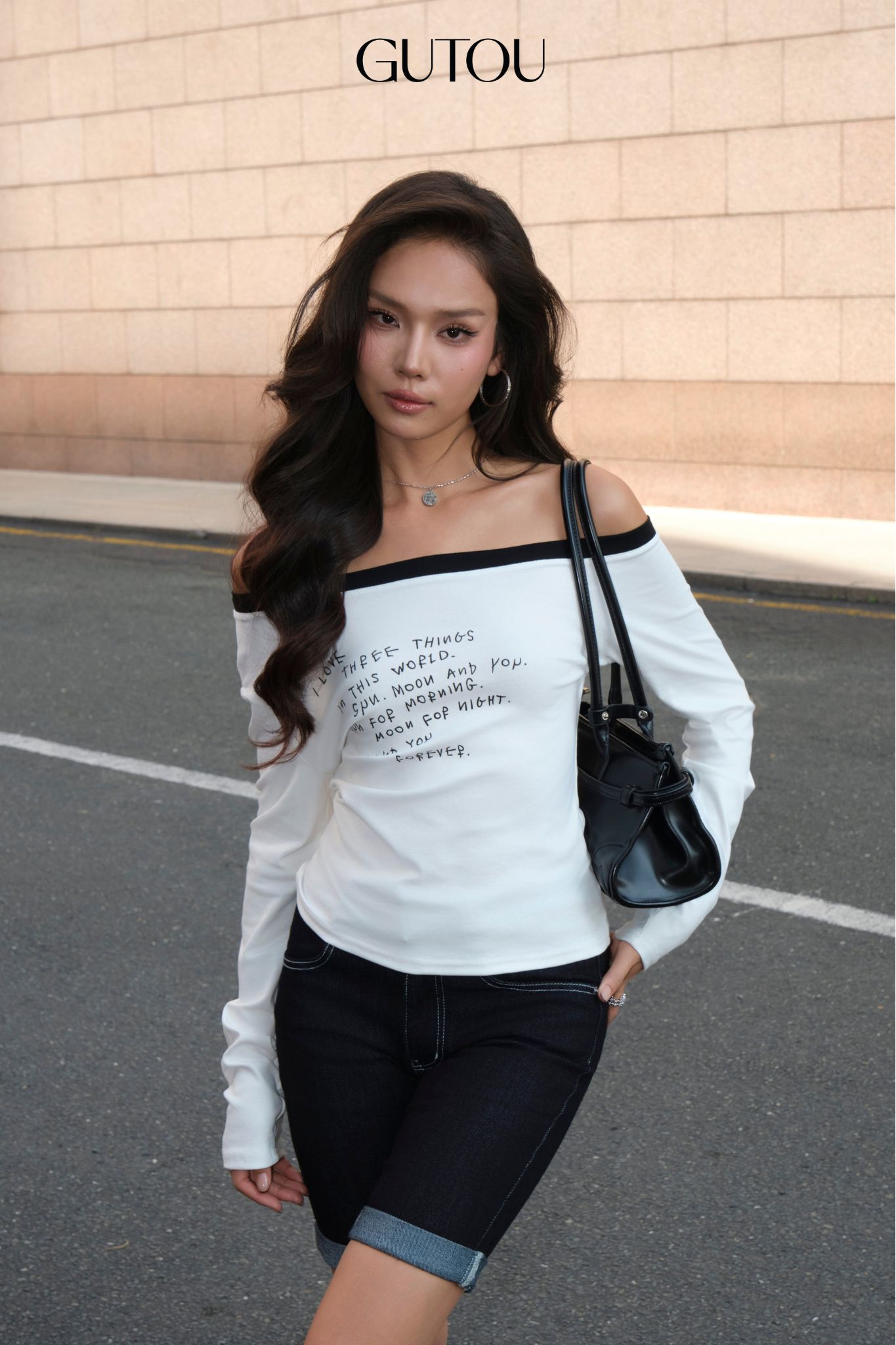 [ GUTOU ] Quần Jean Lửng Slippery Lai Lật_thumbnail_4