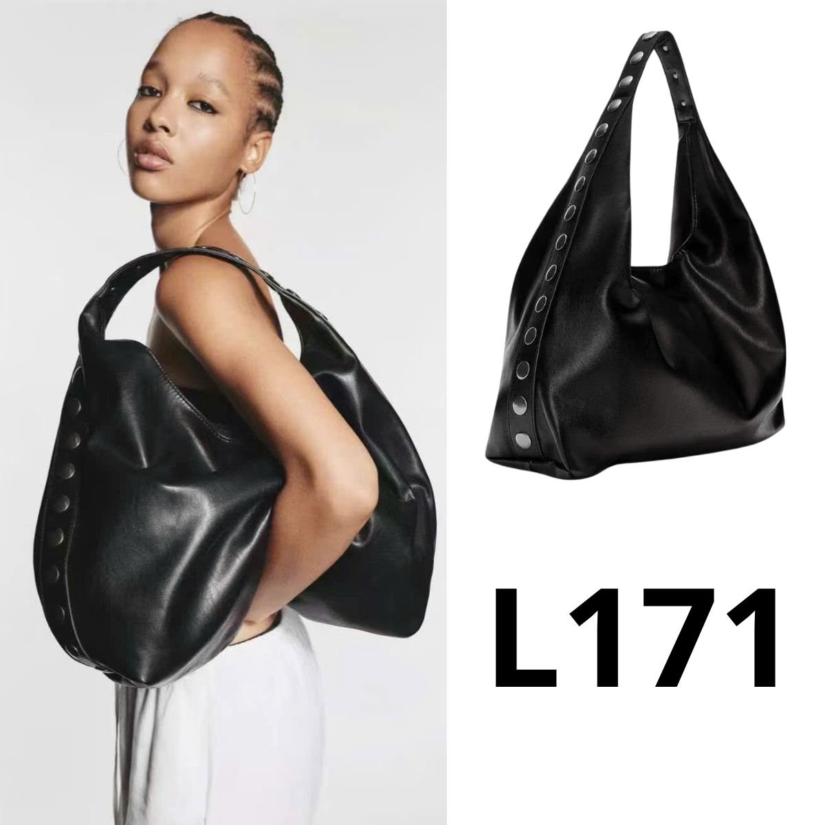 L171- TÚI TOTE ĐEN P&B