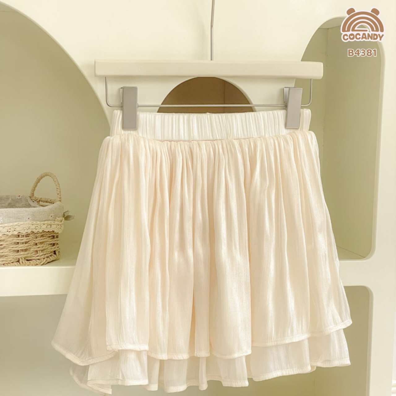 Bộ cộc tơ óng BE tay lửng + chân váy xòe NỮ_thumbnail_5