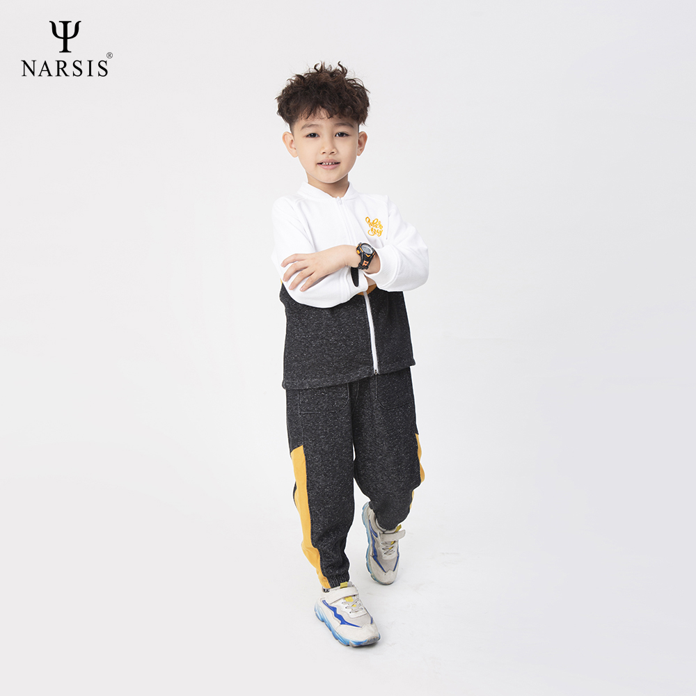 BỘ THU ĐÔNG BÉ TRAI KE0013 NARSIS VẢI NỈ ẤM ÁP, MỀM MẠI, THÍCH HỢP MÙA ĐÔNG, GIỮ NHIỆT TỐT_thumbnail_1